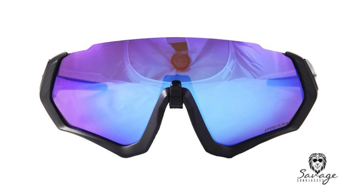 Flght Jacket Black - Blue Lens