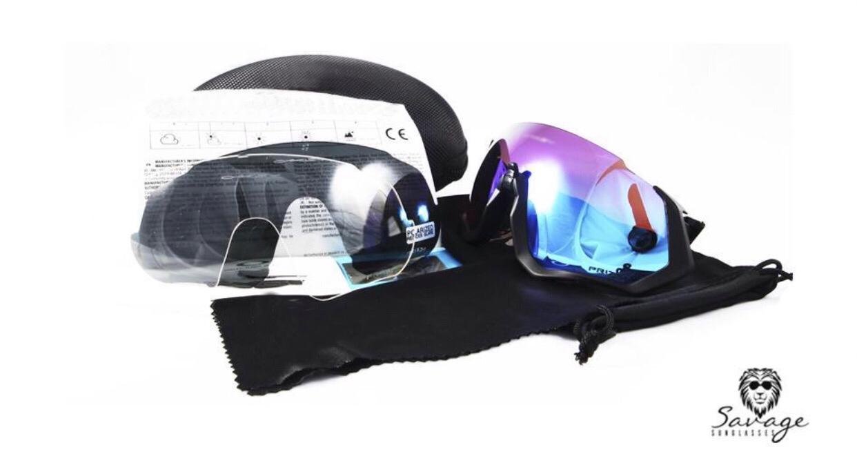 Flght Jacket Black - Blue Lens