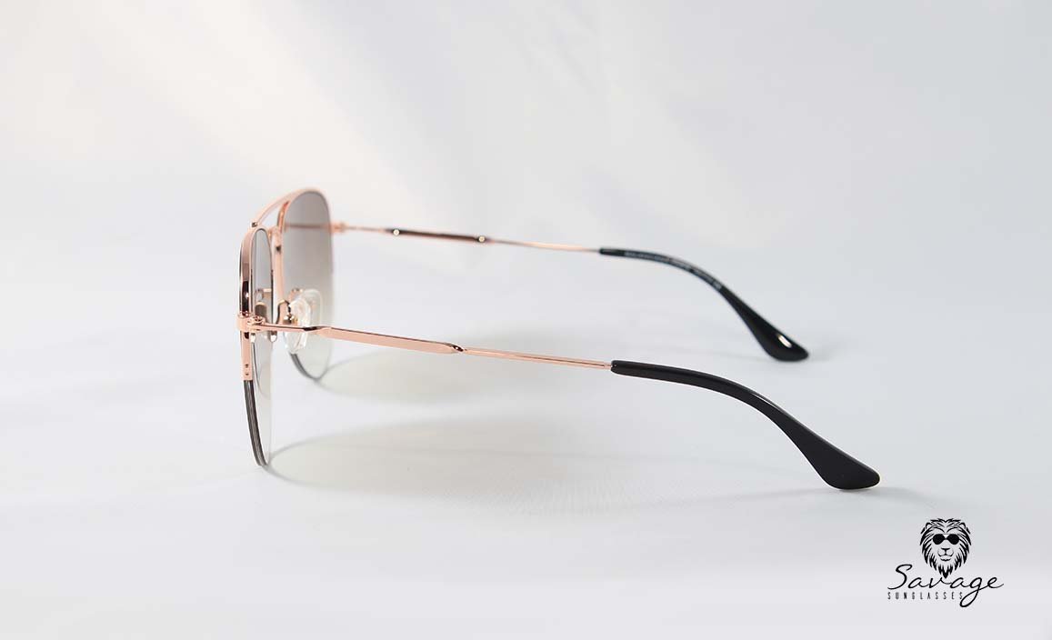 BA 0125-S Aviator Black Frame Gold - savagesunglassescol