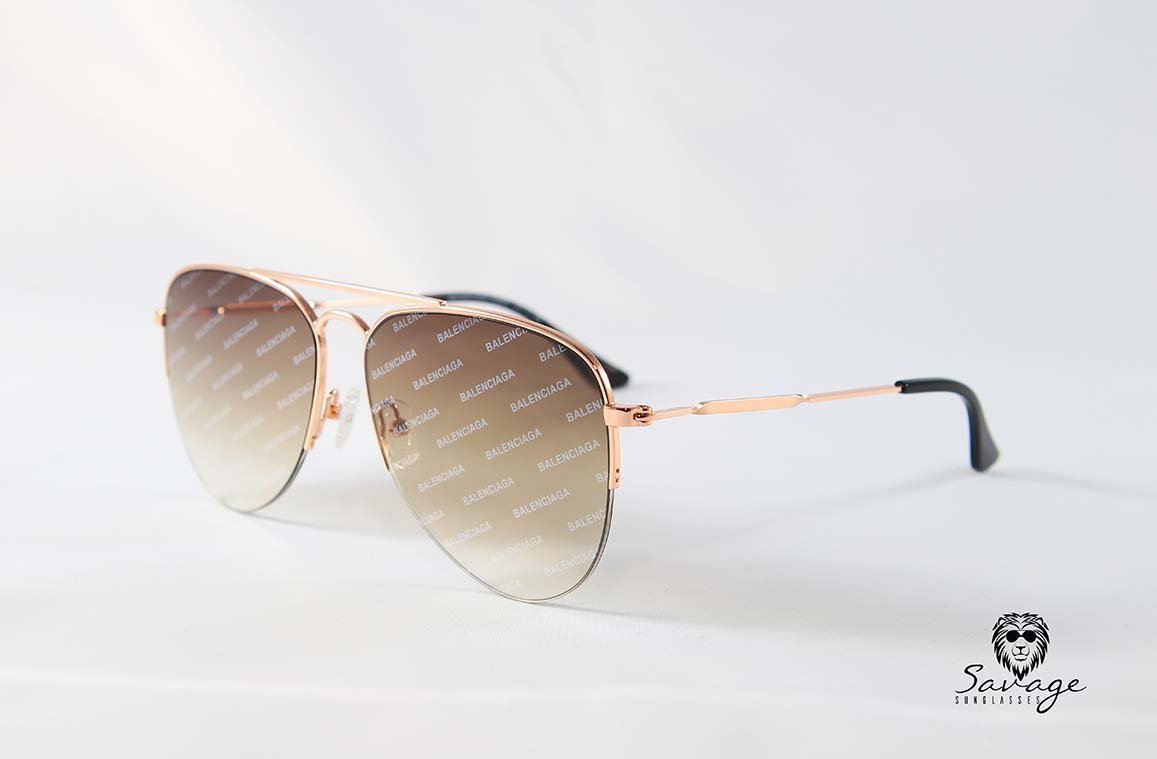 BA 0125-S Aviator Black Frame Gold - savagesunglassescol