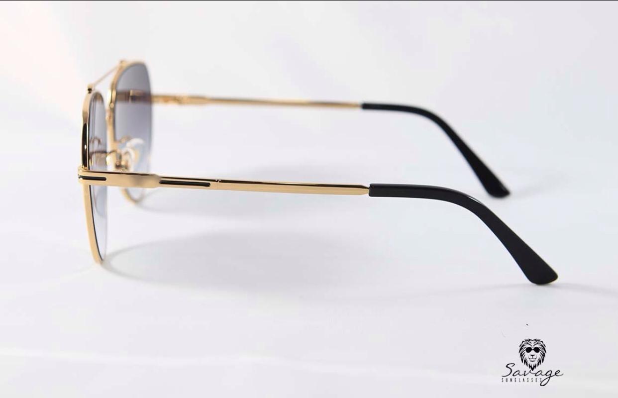 E-A 8045- Black Gradient Frame Gold - savagesunglassescol