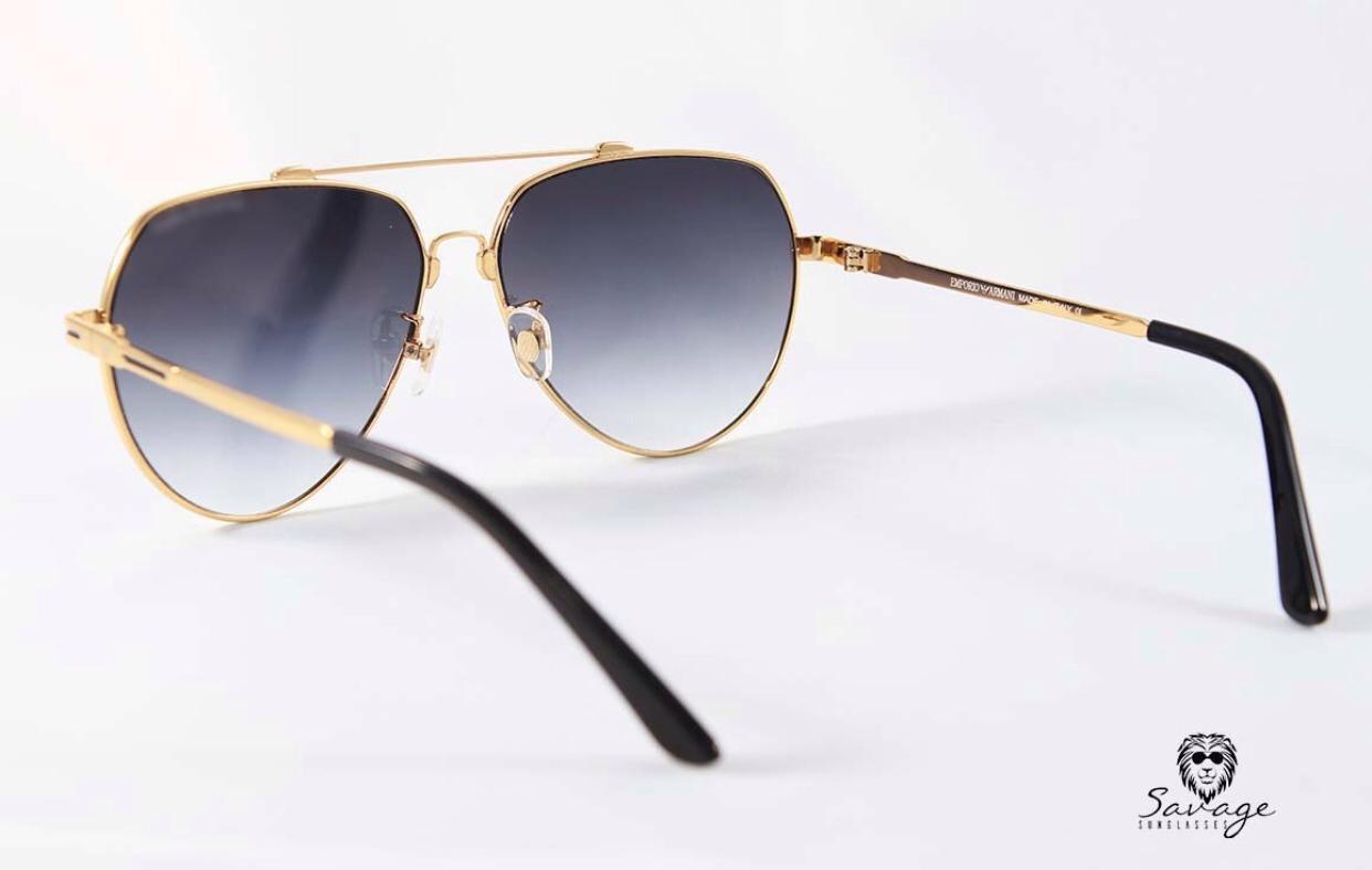 E-A 8045- Black Gradient Frame Gold - savagesunglassescol