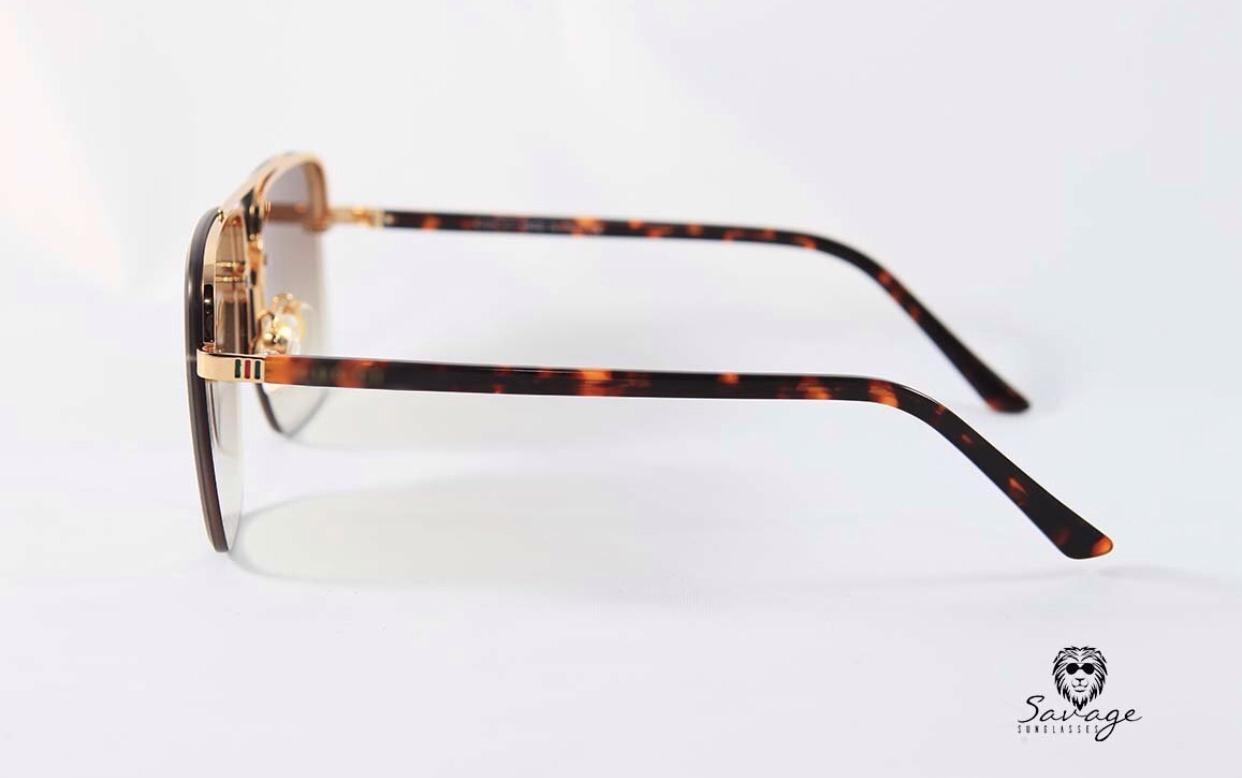 GC 00378- MARCO CUADRADO GOLD - BROWN LENS - savagesunglassescol