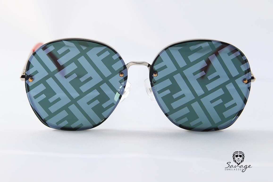 Fabulous 0384- Black Brand Frame Silver/Red - savagesunglassescol